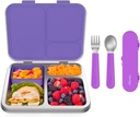 Bentgo® Kids Stainless Steel Lunch Box Set with Reusable Stainless Steel Utensils (Purple)