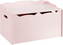 Amazon Basics Kids Wooden Toy Box Storage Chest, Pink, 30" X 18" X 19"