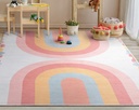 Well Woven Kids Rugs Crescent Rainbow 7'7" X 9'10" Multi Color Modern Flat-Weave Area Rug