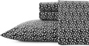 MARIMEKKO - Full Sheets, Cotton Percale Bedding Set, Crisp & Cool Home Decor (Pikkuinen Unikko Black, Full)