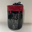 Rae -JUST ONE BITE Canister Allside Black and Red HALLOWEEN CANISTER- Dunn by Magenta