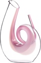 Riedel Hand-Made Lead Crystal Curly Decanter, 49-3/8-Ounce, Pink W/Free Cleaning Balls