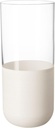 Villeroy & Boch - Manufacture Rock Blanc Long Drink Tumbler Set, 4 Pcs. Set of Drinking Glasses for Cocktails and Mocktails, 300 Ml, Crystal Glass, Matt White Slate Look