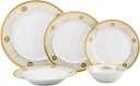 Royalty Porcelain 20-Pc Dilagio Dinner Set, Luxury Porcelain 24K Gold