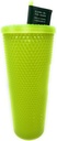 Starbucks 24 Oz Double Wall Glow in the Dark Black Light UV Slime Green Cold Cup Tumbler