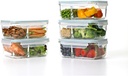 Glasslock Duo 5 Piece Clear Tempered Glass Microwave, Dishwasher, Freezer Safe Divided Food Storage Containers with Snap Close BPA Free Plastic Lids