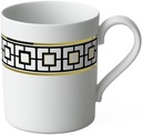 Villeroy & Boch Metrochic Coffee Mug, 8.75 Oz, White/Black/Gold