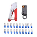 Clearance! Feinib Tool Bag Rg6 Coax Cable Crimper Compression Tool Set Kit Wire Stripper with F Rg59 Include Connectors Tools Stripper Small Tool Bag Clearance Sale