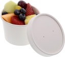 Royal 8 Ounce White Paper Food Container and Lid Combo, Package of 250