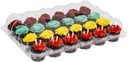 IP424 Two-Piece Clear Container for 24 Cupcakes - Pack of 10