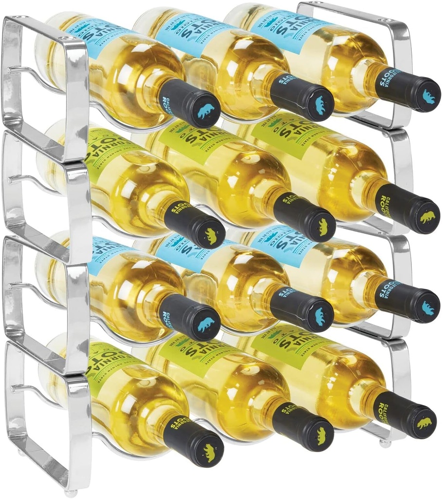Mdesign 3 Bottle Modular Wine Rack - Stylish Storage Organizer