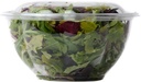 Ecoquality Disposable Salad Bowl to Go Food Storage Containers with Tight Seal Lids, Rose Shaped BPA Free Freezer, Microwave, Dishwasher Safe, Airtight & Watertight, Family Sized (100, 48Oz)