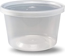 Deli Containers with Lids 16Oz - Disposable Leakproof Food Storage Cups - Microwaveable Takeout Food Storage Containers Container - Set of 240