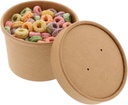 Royal 8 Ounce Kraft Paper Food Container and Lid Combo, Package of 250