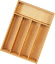 Utopia Kitchen Silverware Organizer, Bamboo Utensil Drawer Organizer, Kitchen Drawer Organizer, Silverware Drawer Organizer for Cutlery, Utensils & Flatware (5 Compartment, Natural) Pack of 5
