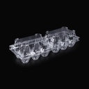 Limera Disposable Plastic Egg Cartons, Clear, 100 Pieces, Tray Egg Container Holder for Refrigerator (12 Egg Tray), Transparent