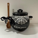 Rae -HOCUS POCUS Baby Size Canister Allside Black with Spoon HALLOWEEN CANISTER- Dunn by Magenta