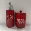 Rae -MERRY Small Size Canister - Holder + MERRY Soap Allside Red *CHRISTMAS*- Dunn by Magenta