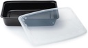 84Oz Rectangular Microwavable Black Plastic Meal Prep Containers with Clear Lids - Food Storage Container - Certified Bpa-Free, Stackable, Reusable Microwave, Dishwasher Safe, Disposable (100)