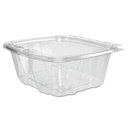 Dart 32 Oz Clearpac Safeseal Tamper-Evident Clear PET Plastic Container with Hinged Flat Lid, CH32DEF (200 Count)
