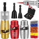 Tomorotec Wire Stripper & Caps Set for Efficient Stripping & Twisting, Professional Electrician Tool Kit Aluminum Alloy, Heat Resistant Wire Twister & 158 Wire Caps for Drill