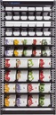 Shelf Reliance Adjustable Maximizer Variety Can Storage Organizer Holds up to 300 Cans with Patented First-In First-Out Rotation System, Black