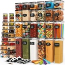 Chef'S Path 96-Pack (48 Containers + 48 Lids) Airtight Food Storage Containers with Lids for Kitchen Essentials & Pantry Organization - Ideal for Cereal, Dry Food, Flour & Sugar Storage - Bpa-Free