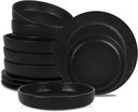 Stone Lain Senso 24-Piece Set for 8 Dinnerware Set Black