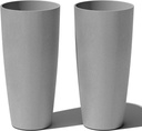 Veradek Mason Series Vega Planter 28 Inch - 2 Pack round Tall Planter for Indoor