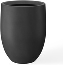 Kante 21.7" H Natural Concrete Tall Planter, Large Outdoor Indoor Decorative Pot