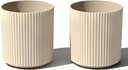 16 Inch 2 Pack Veradek Demi Series round Planter for Porch, Patio, Backyard | D