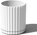 6 Inch Veradek Demi Series Demi 6" Planter W/Tray, White