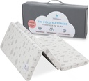 Waterproof Pack and Play Mattress Topper - 38" X 26" | Trifold Style - Breathabl