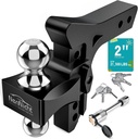 Adjustable Trailer Hitch (Max 21,500 LBS GTW) Heavy Duty Drop Hitch Fits 2 Inch