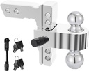 Adjustable Trailer Hitch, 6 Inch Drop/Rise Aluminum Tow Hitch 2"(8000 LBS) And