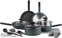 16 Pieces Pots and Pans Set - Safe Nonstick Kitchen Cookware Set, Green Inductio