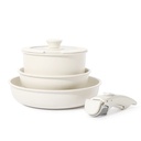 Carote Nonstick Cookware Sets with Detachable Handle, 5 Pcs Granite Non Stick Po