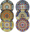 Set of 6 Vancasso Salad Plates -8.5 Inch Ceramic Dessert Plate, Small Dinner Pla