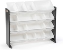 Humble Crew, Black with White Extra-Large Supersized Storage Organizer, Plastic