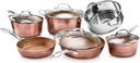 Gotham Steel Hammered Collection Pots and Pans 10 Piece Premium Ceramic Cookware