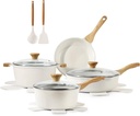 SENSARTE Nonstick Ceramic Cookware Set 13-Piece, Healthy Pots and Pans Set, Non-