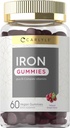 Carlyle Iron Gummies | plus B-Complex Vitamins | 60 Vegan Gummies | Grape Flavor
