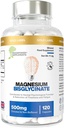 Magnesium Bisglycinate | 1000Mg Dose / 500Mg Capsules | 120 Capsules / 60 Servin