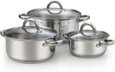 Cook N Home Sauce Pot Stainless Steel Stockpot with Glass Lid, Basic Saucier Cas