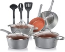 Nutrichef Nonstick Cookware Excilon |Home Kitchen Ware Pots & Pan Set with Sauce