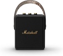 Marshall Stockwell II Portable Bluetooth Speaker, Black and Brass