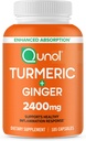 Qunol Turmeric Curcumin with Black Pepper & Ginger,105 Count