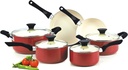 Cook N Home Pots and Pans Set Nonstick, 10-Piece Ceramic Kitchen Cookware Sets,