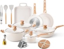 20 Piece Pots and Pans Set - Caannasweis Kitchen Nonstick Cookware Sets Granite