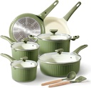CAROTE 12Pcs Pots and Pans Set Non Stick, Nonstick Kitchen Cookware Sets, Granit